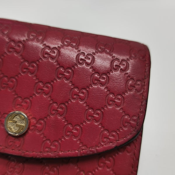 Monogram Calfskin Wallet Red