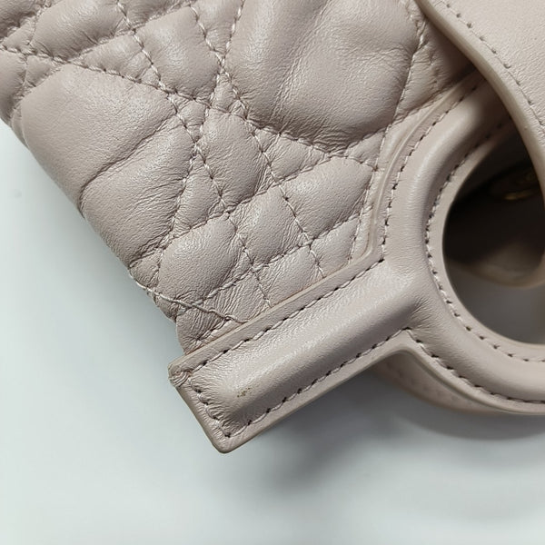 Jolie Top Handle Mini Cannage Lambskin Pink