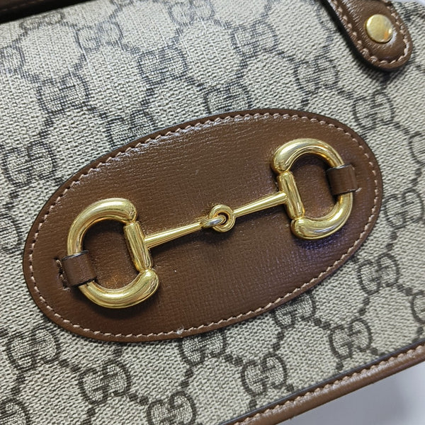 Horsebit 1955 Mini Monogram Coated Canvas Beige