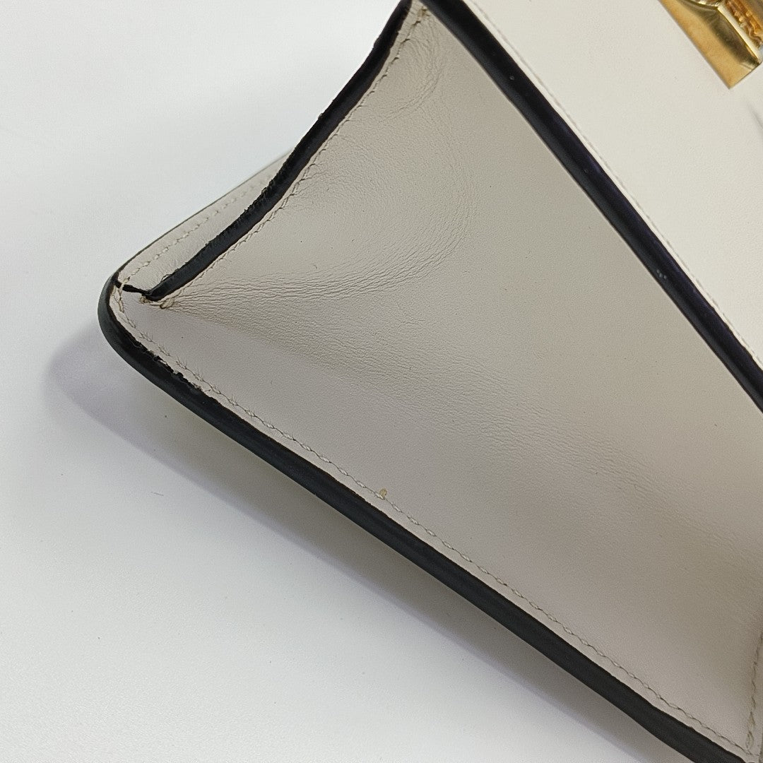 Sylvie Mini Calfskin White