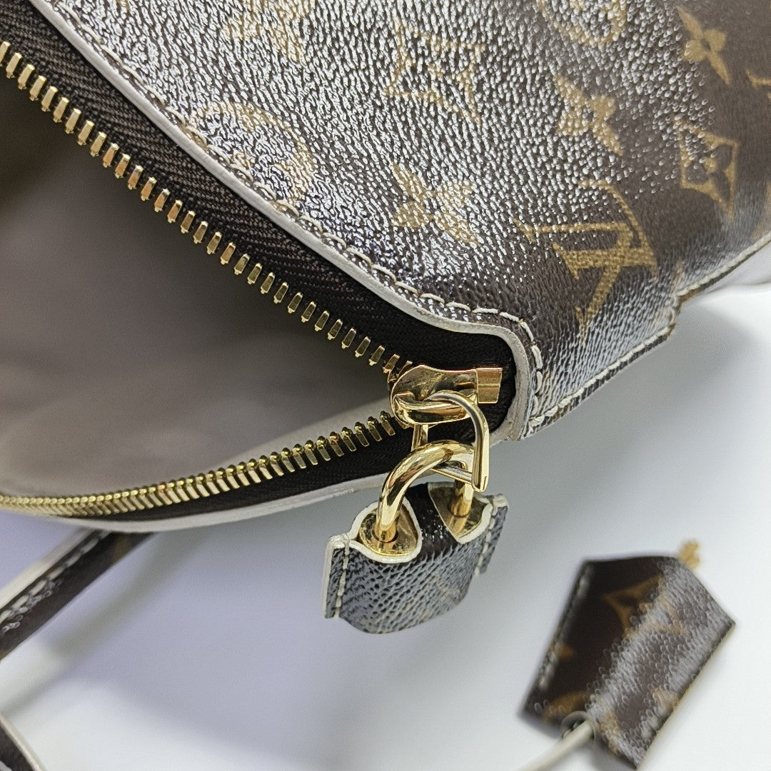 LOCKIT Monogram Coated Canvas Brown