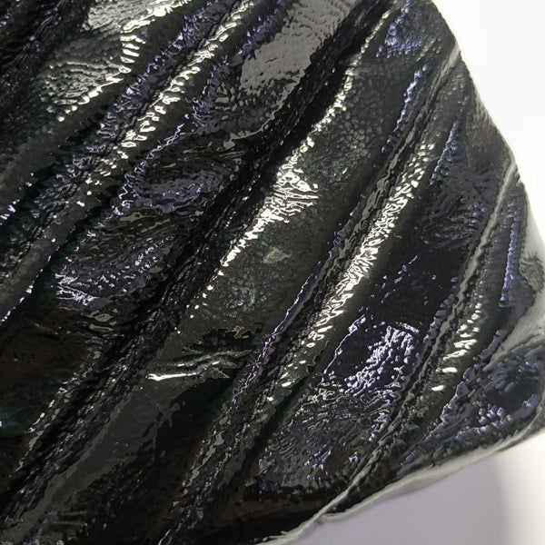 LOULOU Medium Chevron Patent Leather Black