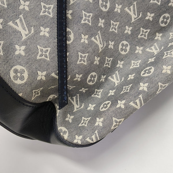 Monogram Denim Bucket Bag Gray