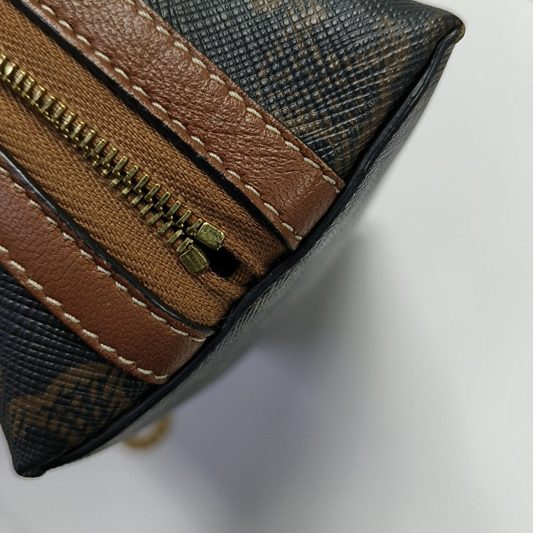 TRIOMPHE CANVAS Mini Coated Canvas Brown