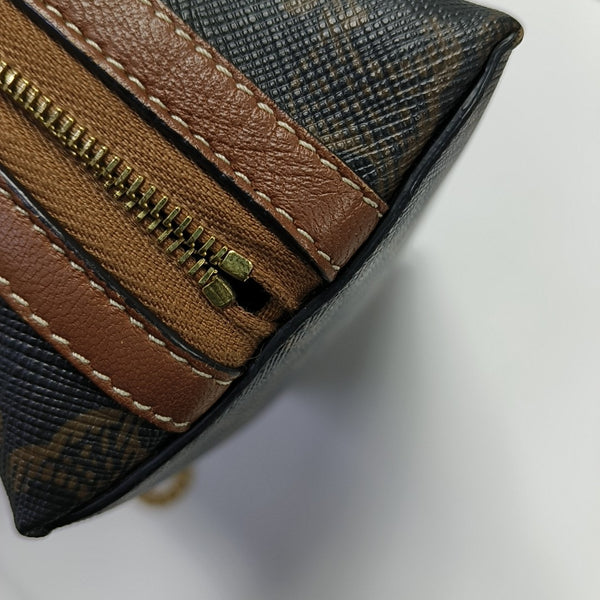 TRIOMPHE CANVAS Mini Coated Canvas Brown
