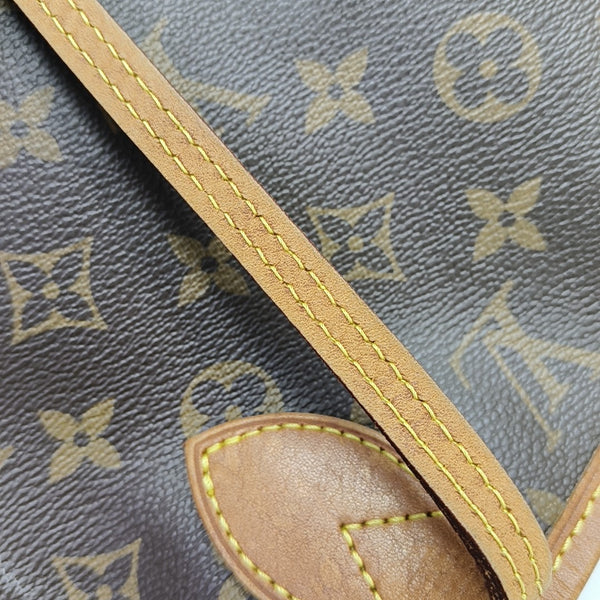 NEVERFULL MM Monogram Coated Canvas Brown