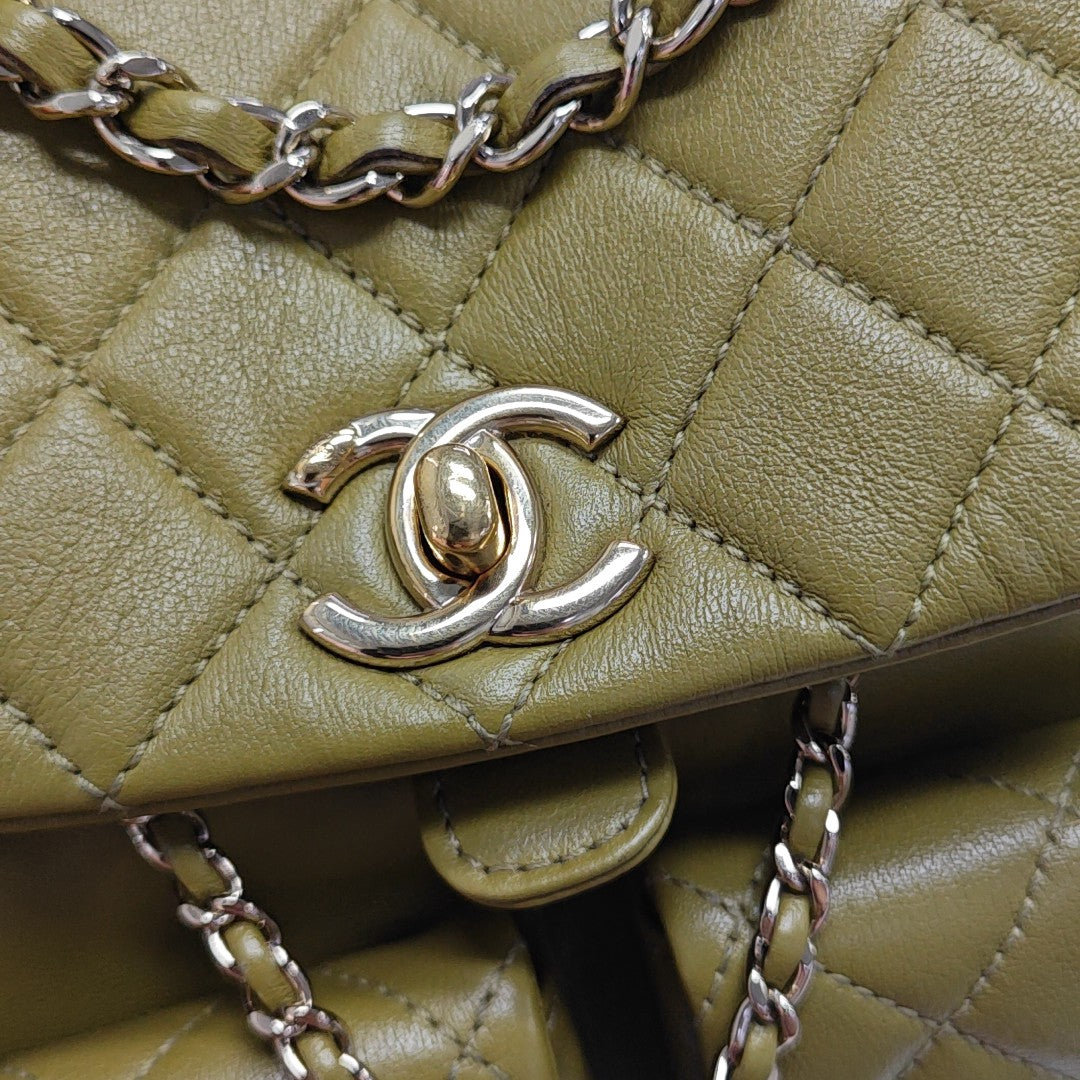 DUMA Small Quilted Calfskin Green
