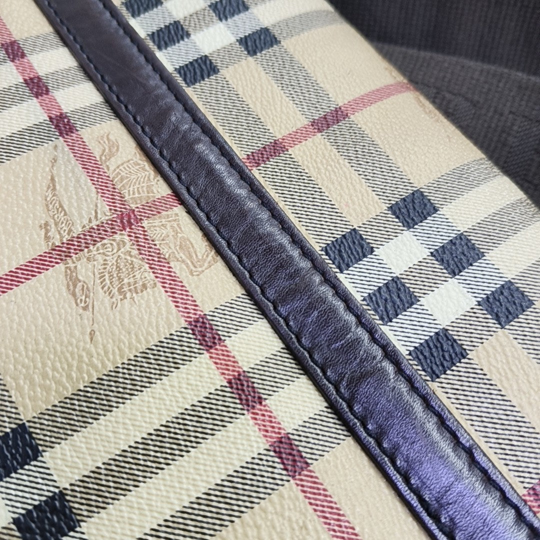 Coated Canvas Shoulder Bag Beige
