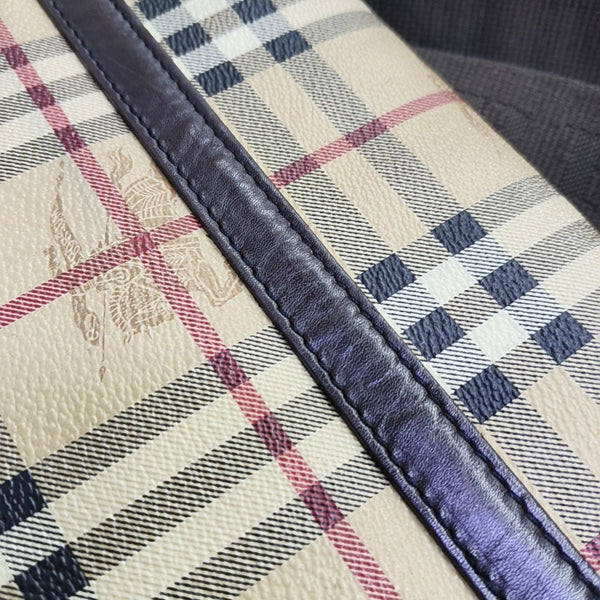 Coated Canvas Shoulder Bag Beige