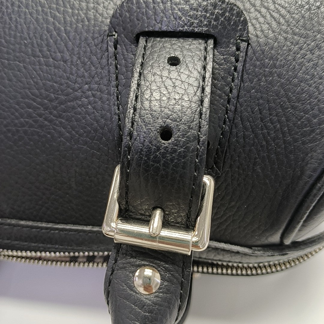 Calfskin Top Handle Bag Black