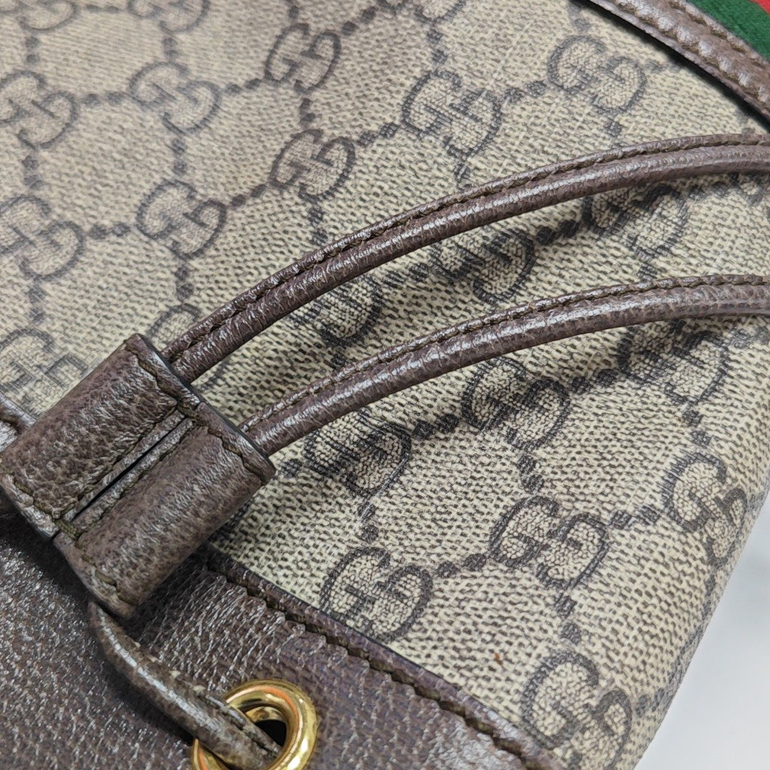 Ophidia Mini Monogram Coated Canvas Beige