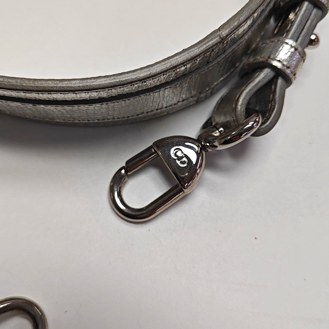 Lady Dior Small Cannage Calfskin Silver