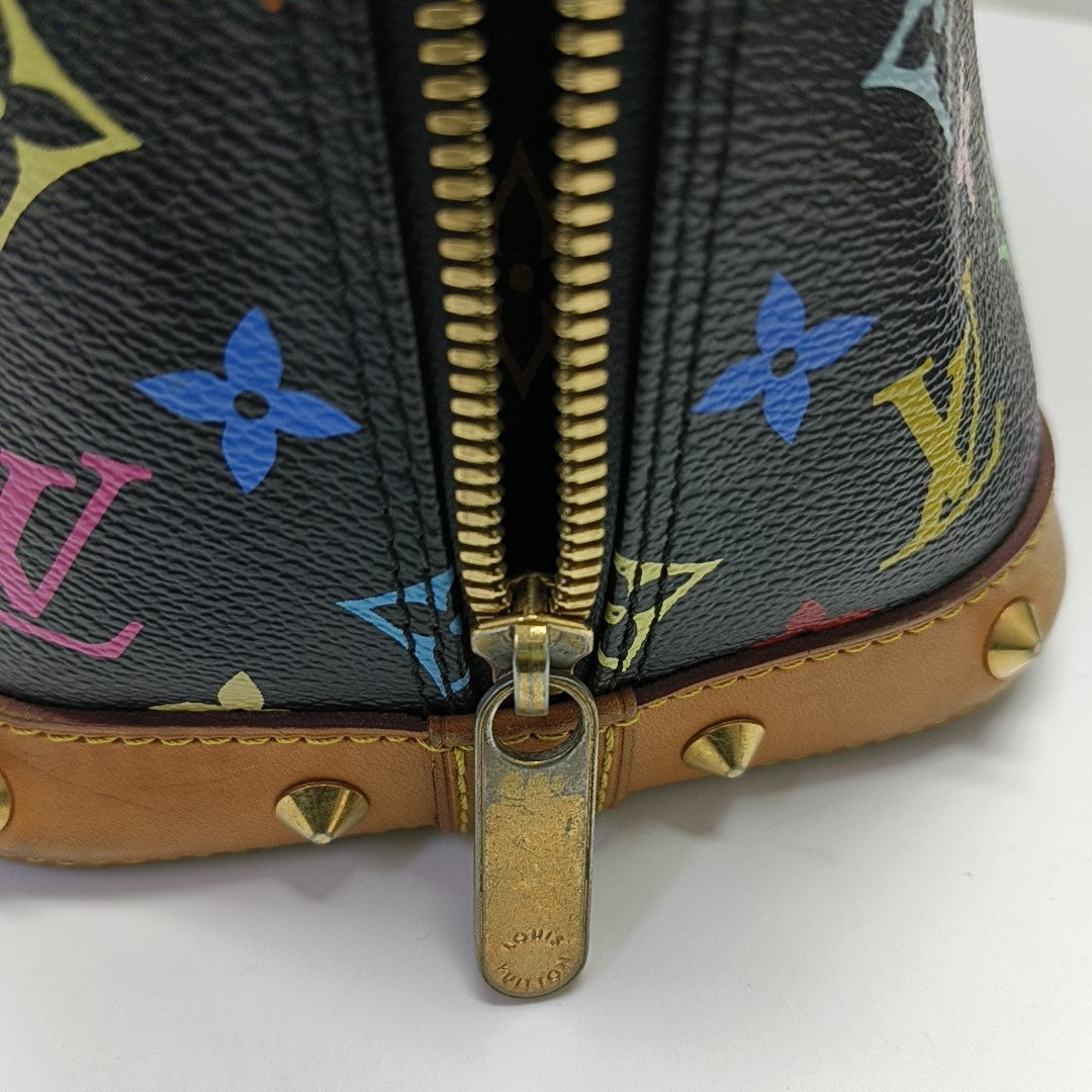 LV × TM Alma Small Monogram Lona Revestida Negra