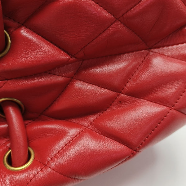 B. Quilted Calfskin Red