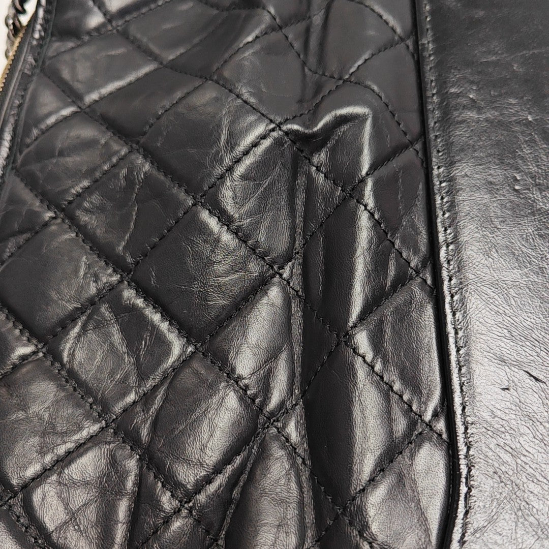GABRIELLE Medium Quilted Calfskin Black