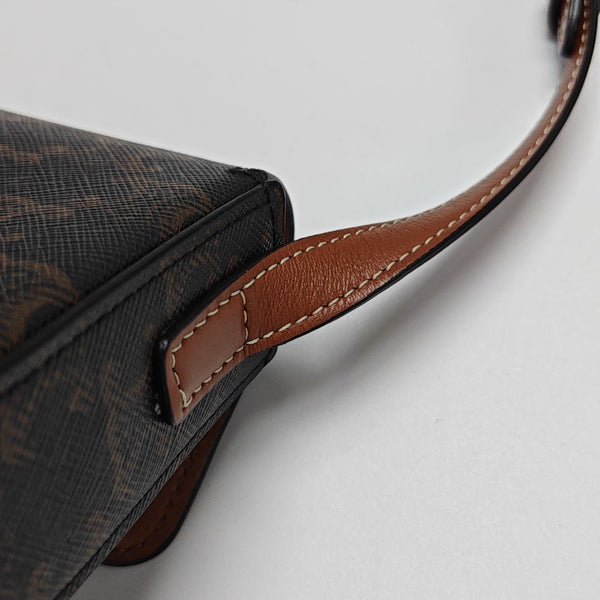 TRIOMPHE Small Coated Canvas Brown