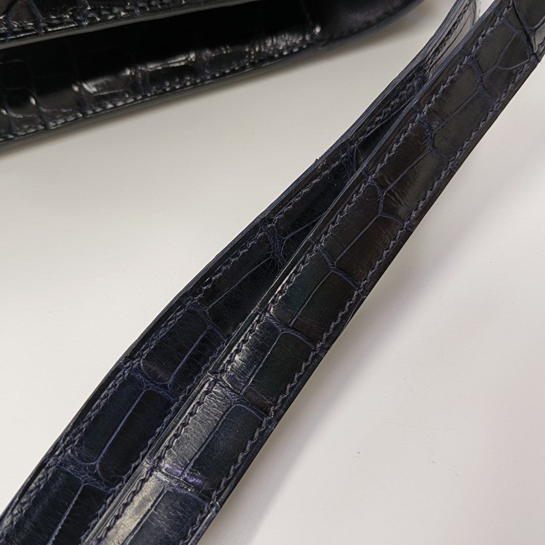 Constance 23 Shiny Porosus Crocodile Blue