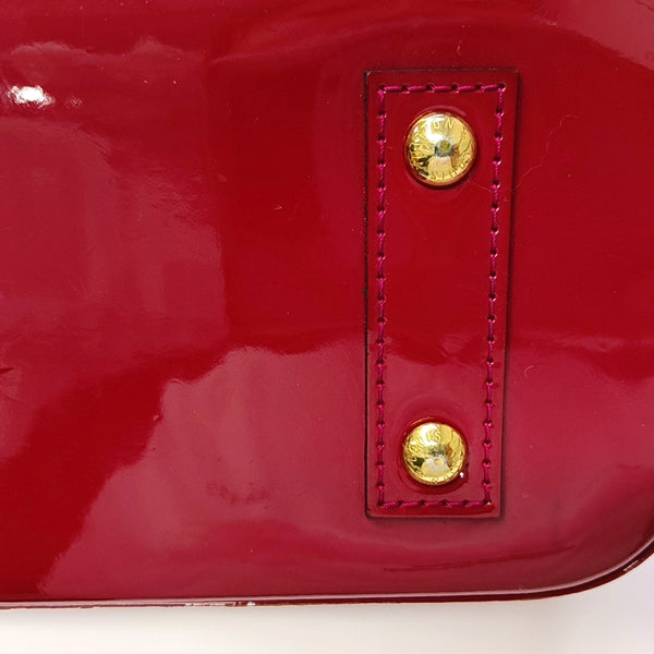 ALMA BB Monogram Patent Leather Red