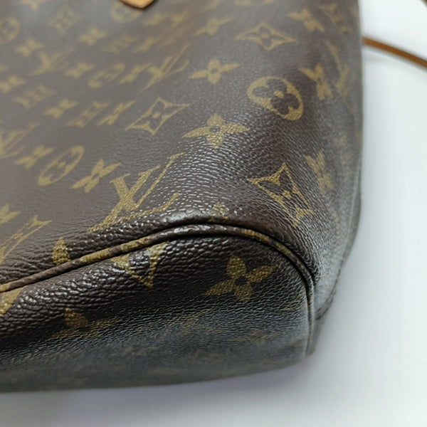 NEVERFULL MM Monogram Coated Canvas Brown