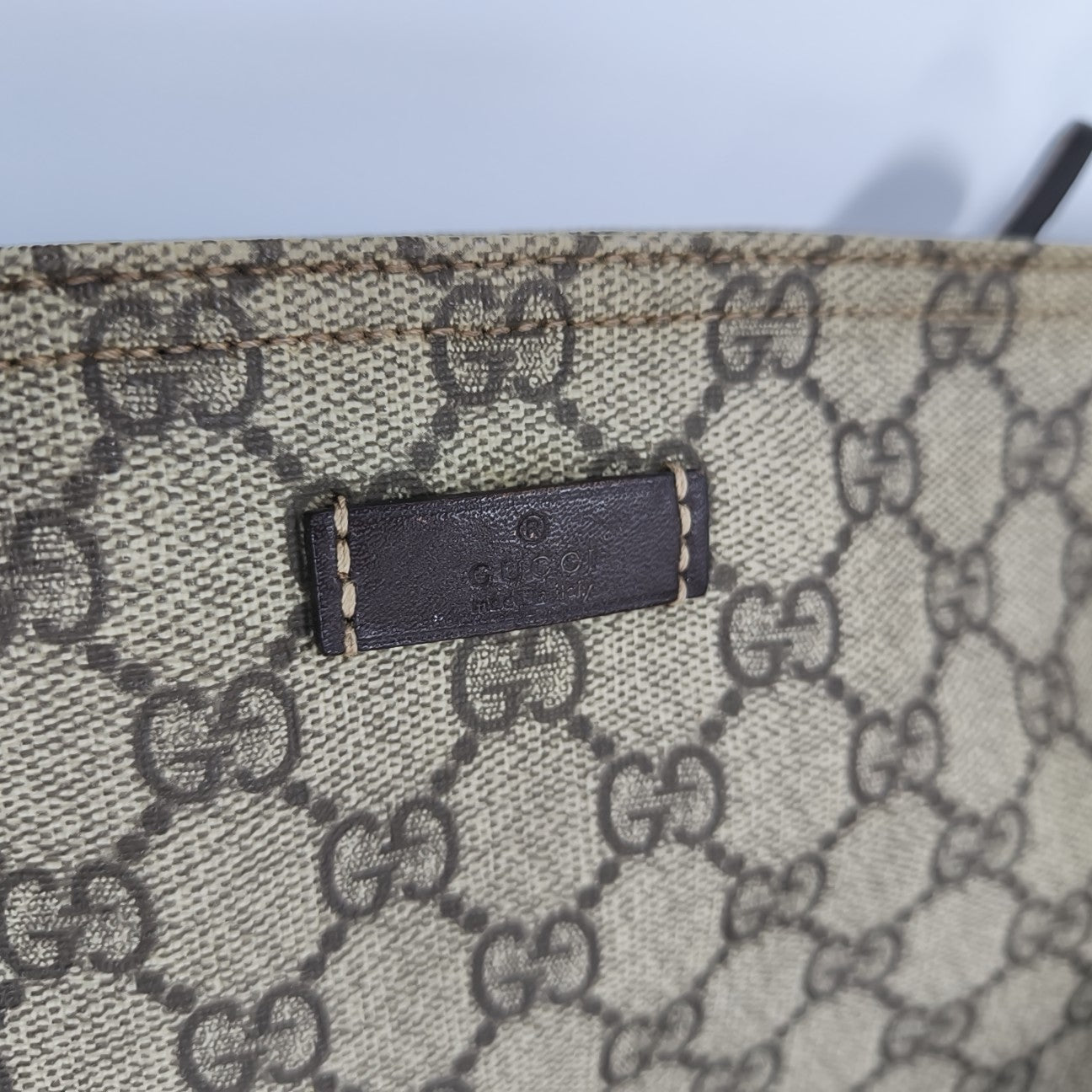 Monogram Coated Canvas Shoulder Bag Beige
