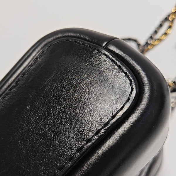 GABRIELLE Small Quilted Calfskin Black