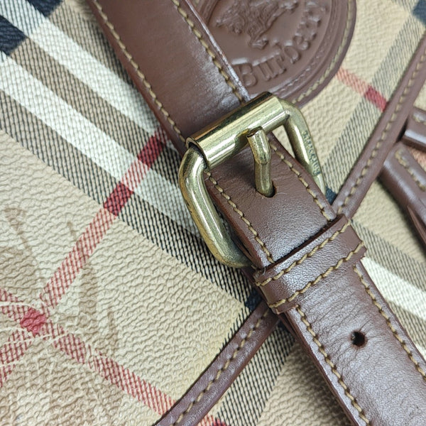 Coated Canvas Shoulder Bag Beige