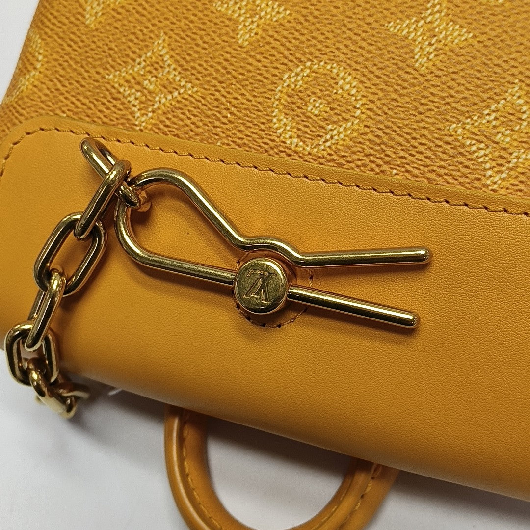 STEAMER Super Mini Monogram Coated Canvas Orange