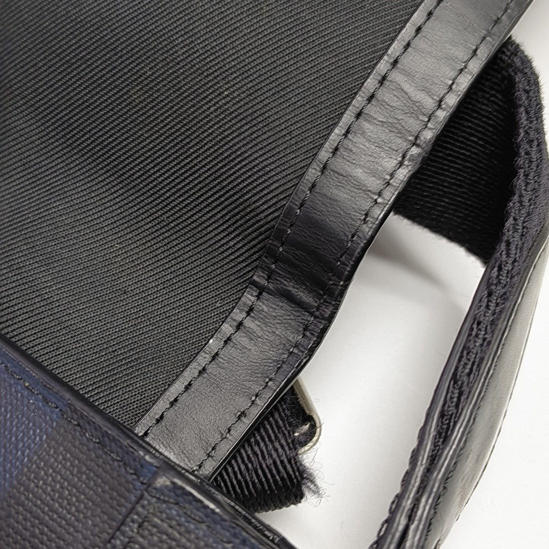 Coated Canvas Crossbody Bag Black