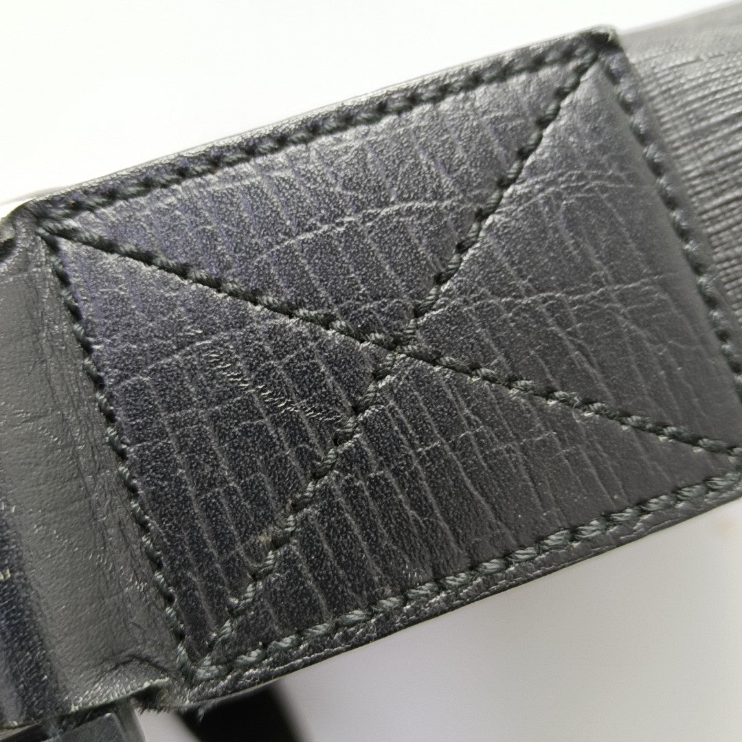 Monogram Coated Canvas Shoulder Bag Black