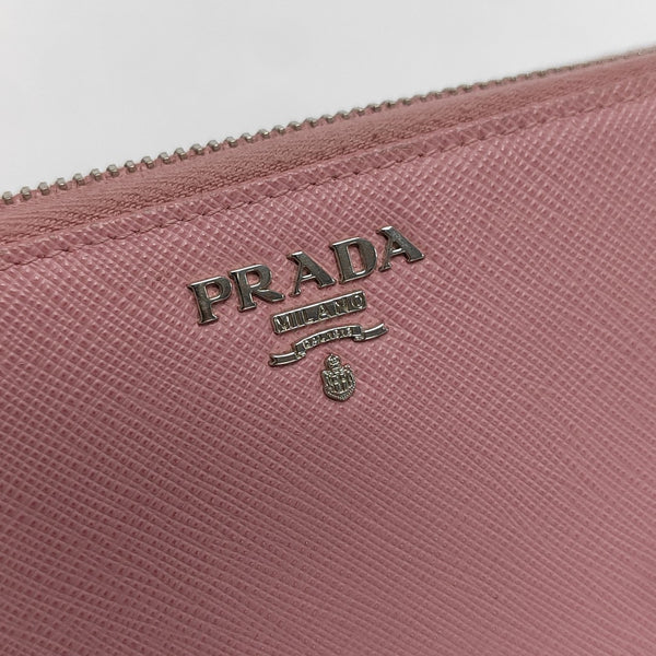 Zippy Wallet Saffiano Calfskin Pink