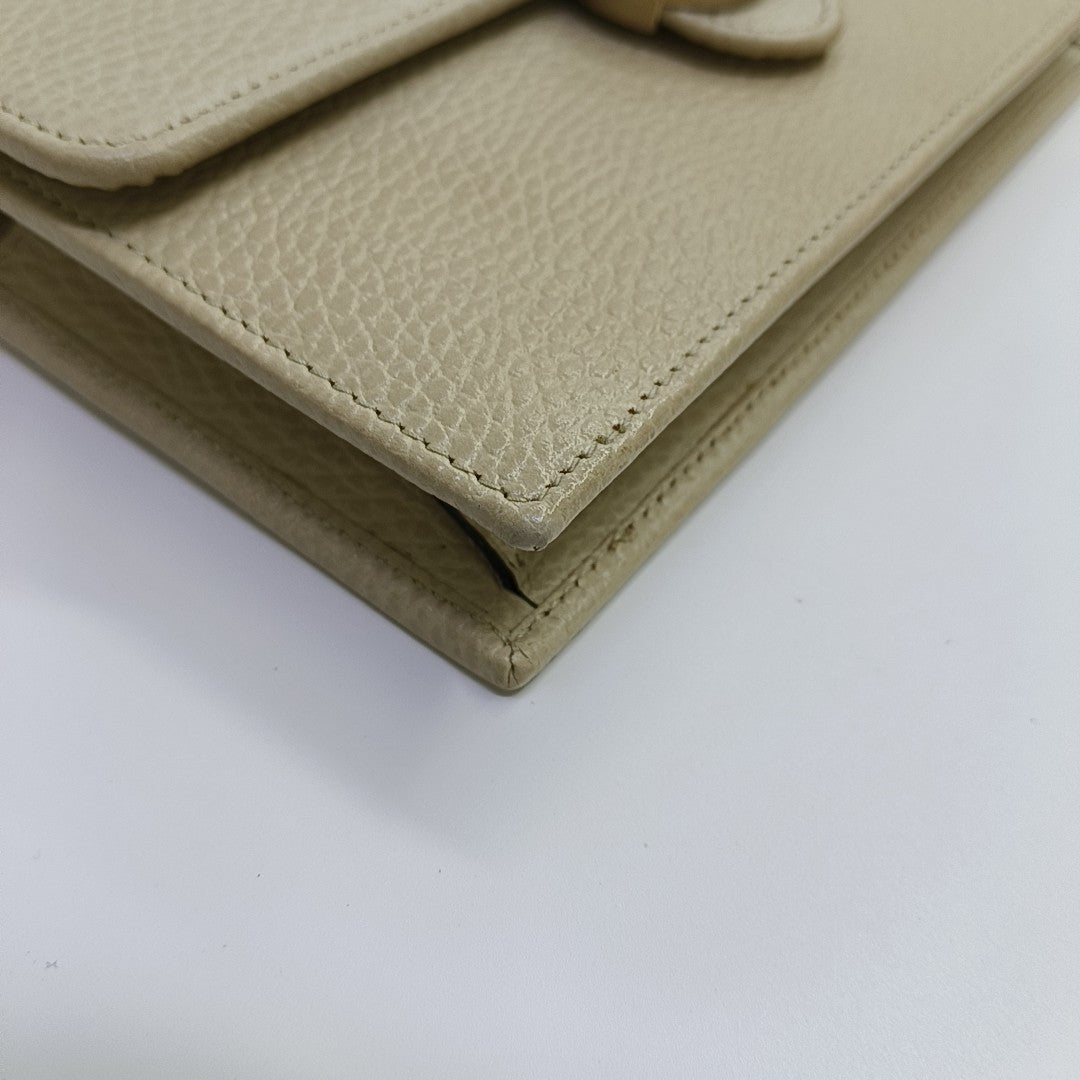 Interlocking G Small Calfskin Beige