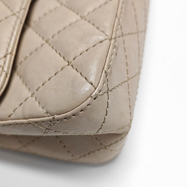 2.55 225 (small) Quilted Calfskin Beige