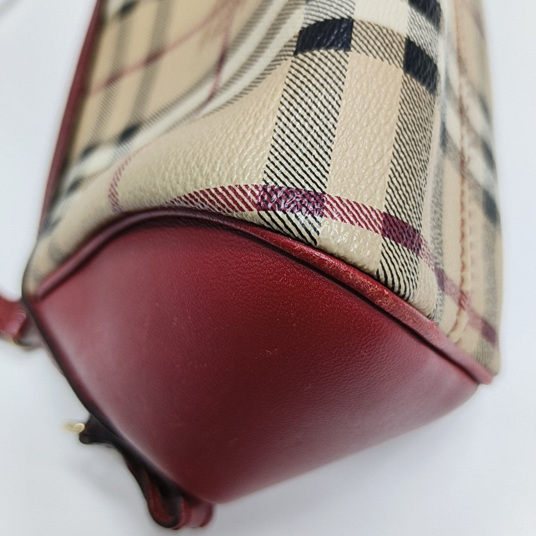 Coated Canvas Crossbody Bag Beige