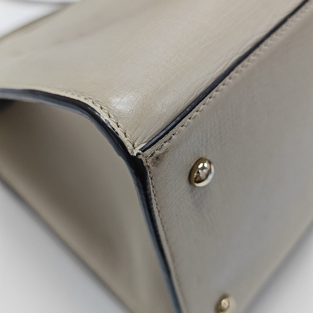 Calfskin Shoulder Bag Beige