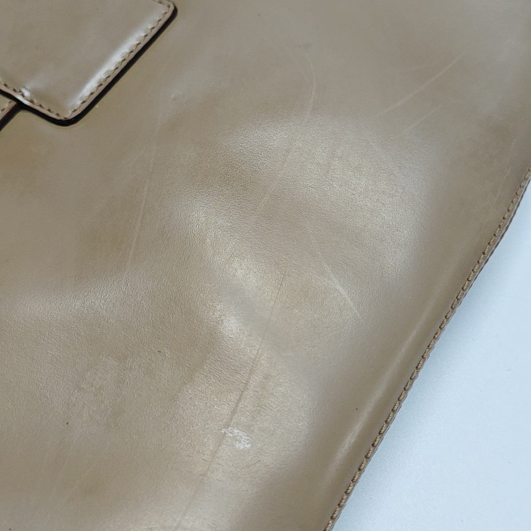 Calfskin Shoulder Bag Beige