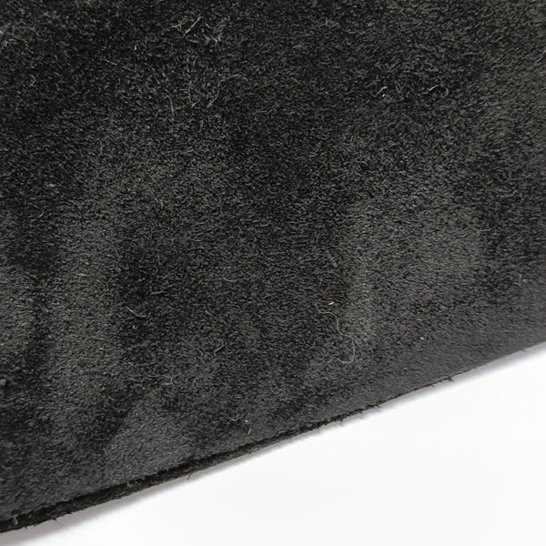 Suede Top Handle Bag Black