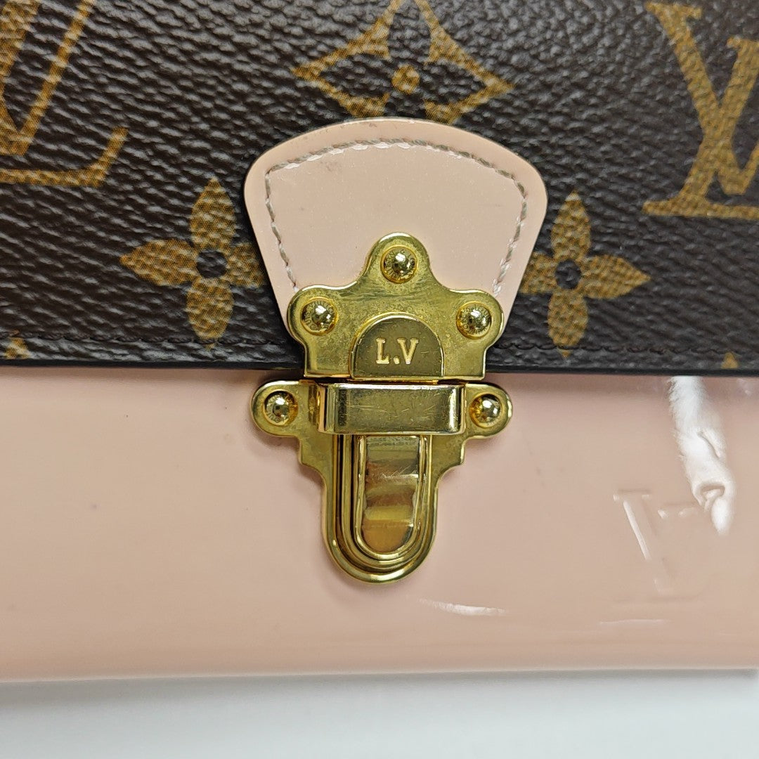 CHERRYWOOD Monogram Calfskin Pink Wallet