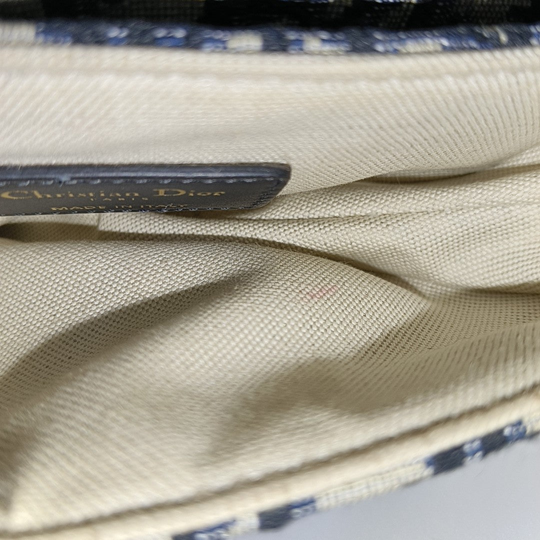 Saddle Mini Oblique Canvas Blue