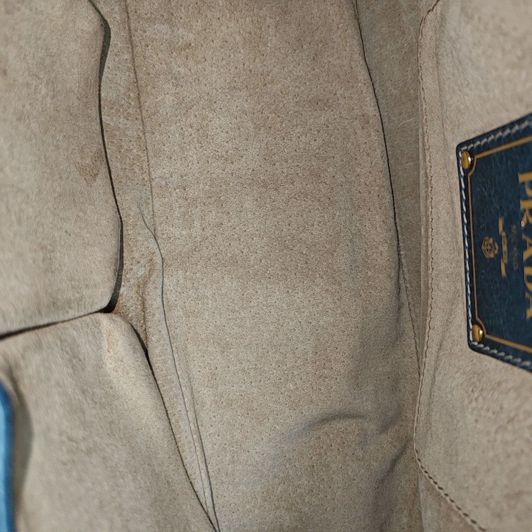 Calfskin Shoulder Bag Blue
