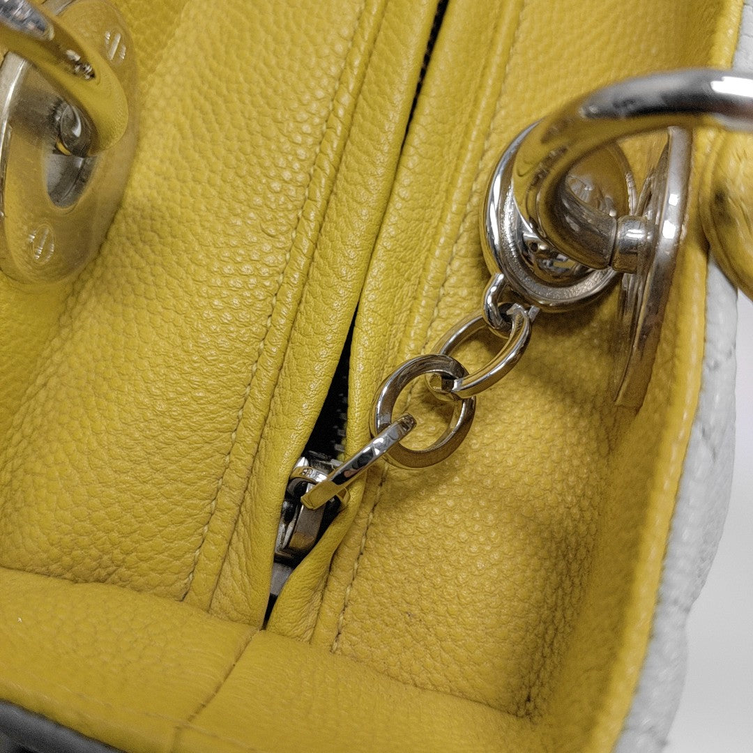 Lady Dior Medium Cannage Calfskin Blue