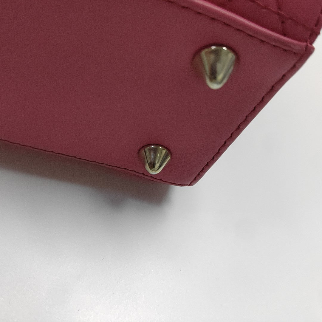 Lady Dior Small Cannage Lambskin Red
