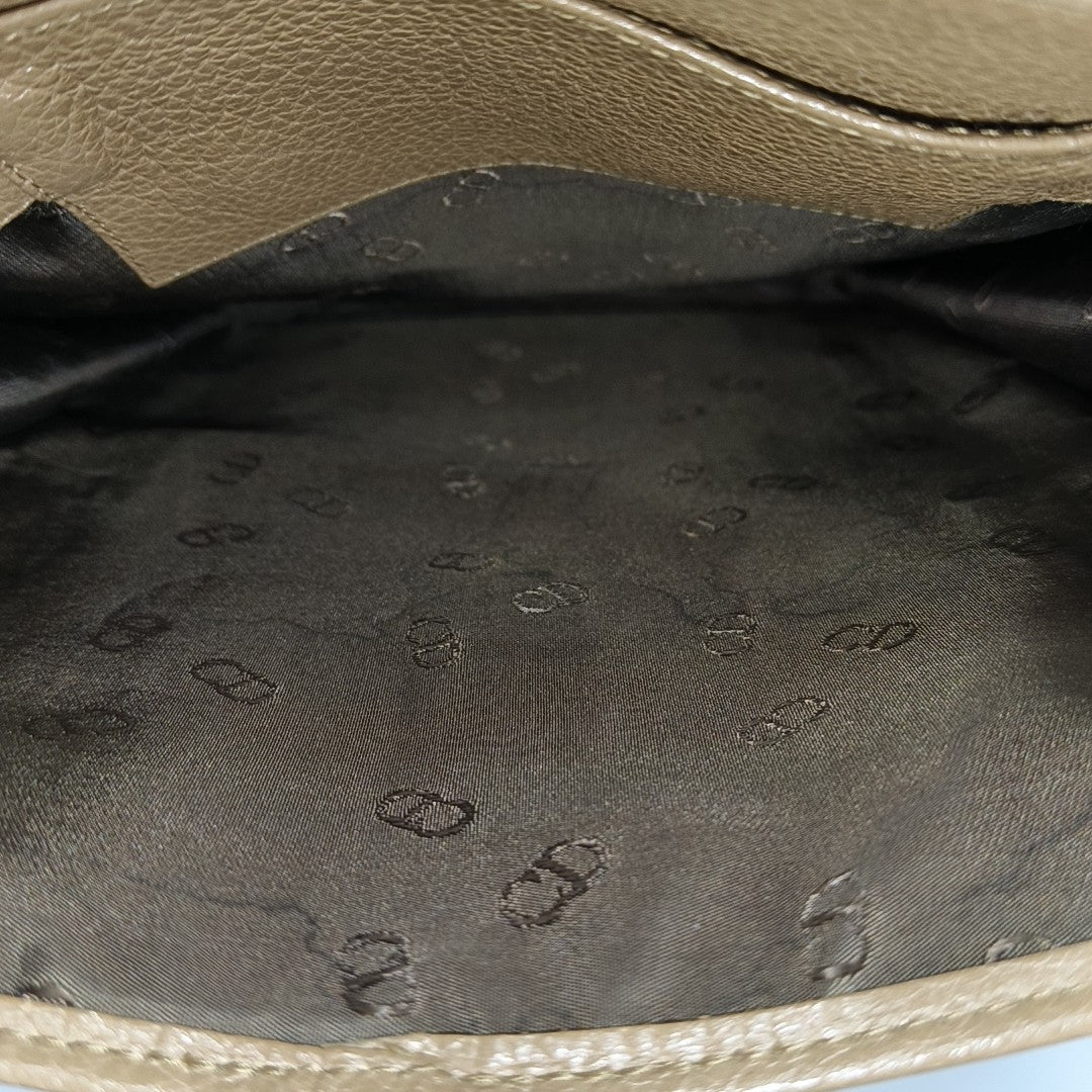 Coated Canvas Crossbody Bag Brown
