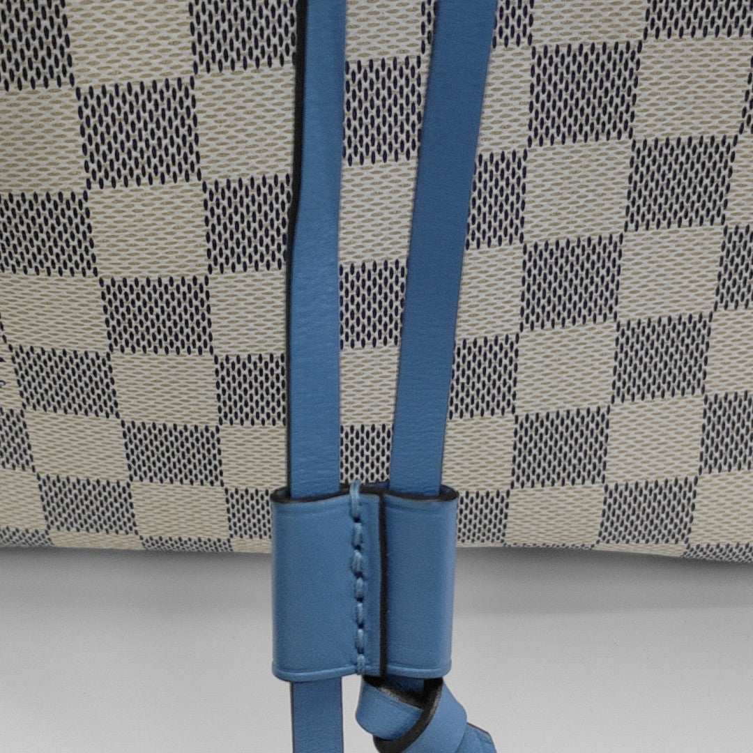 NÉONOÉ MM Damier Azur Coated Canvas White