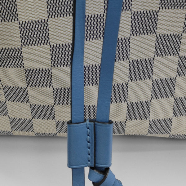 NÉONOÉ MM Damier Azur Coated Canvas White