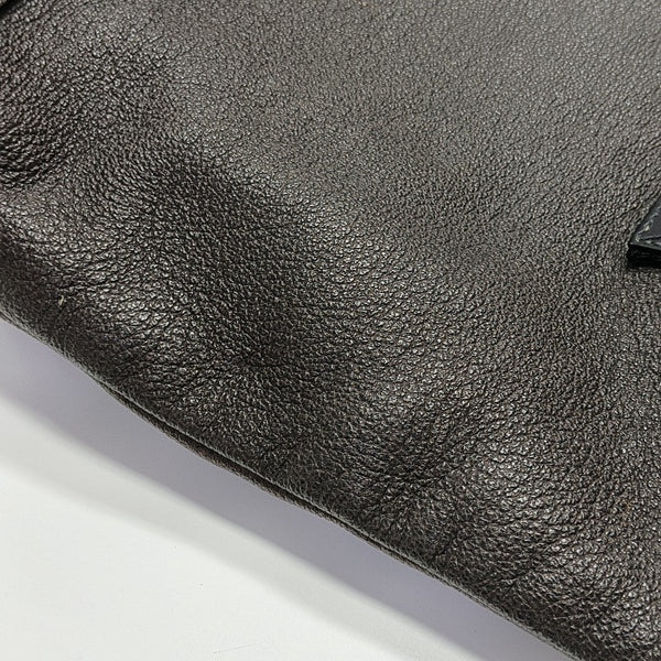 Calfskin Top Handle Bag Brown