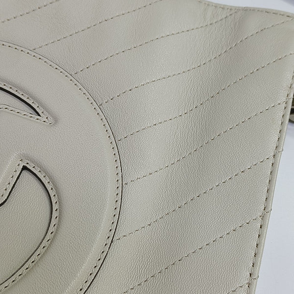 Quilted Calfskin Shoulder Bag White