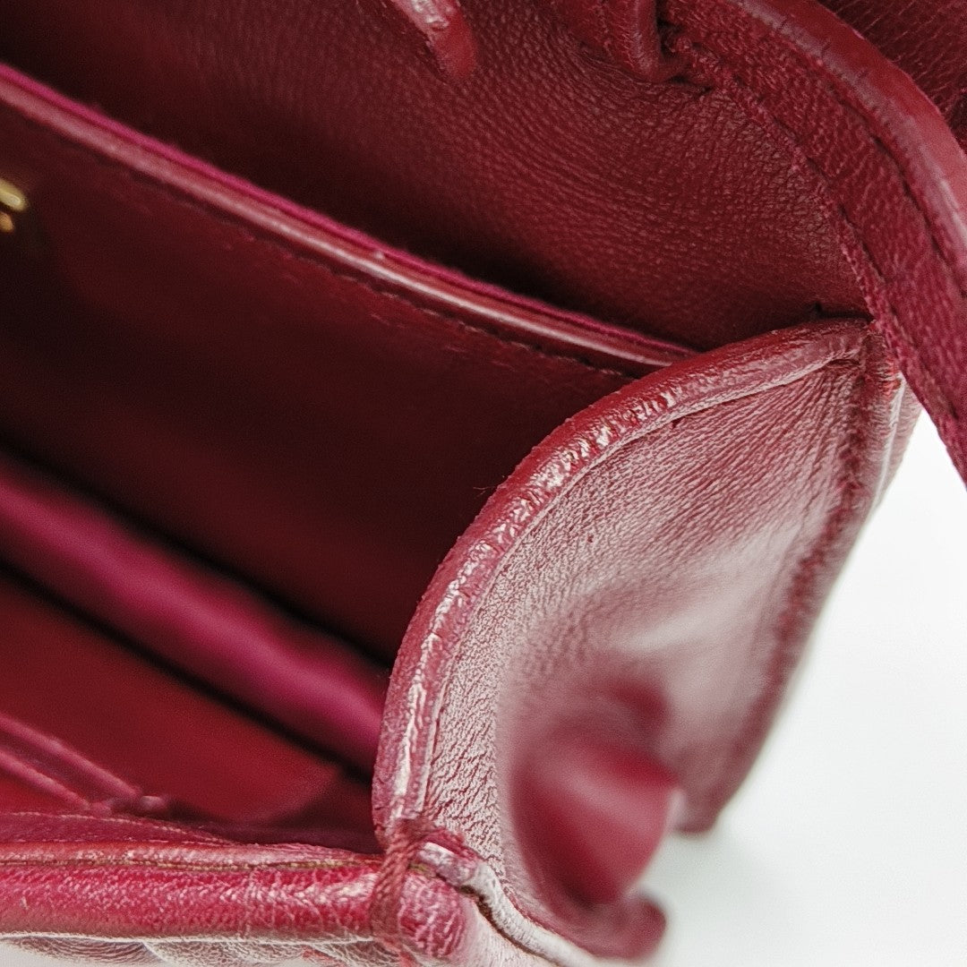 Quilted Lambskin Crossbody Bag Red