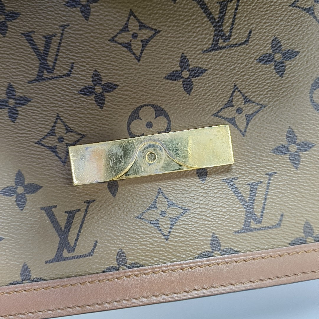 DAUPHINE MM Monogram Coated Canvas Brown