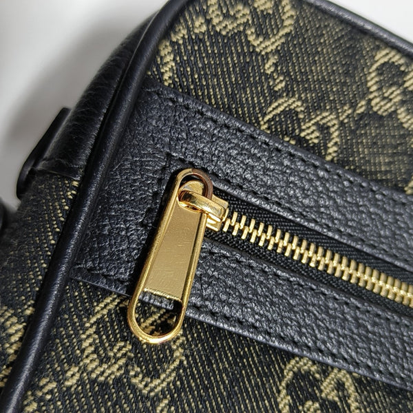 Ophidia Mini Monogram Denim Black