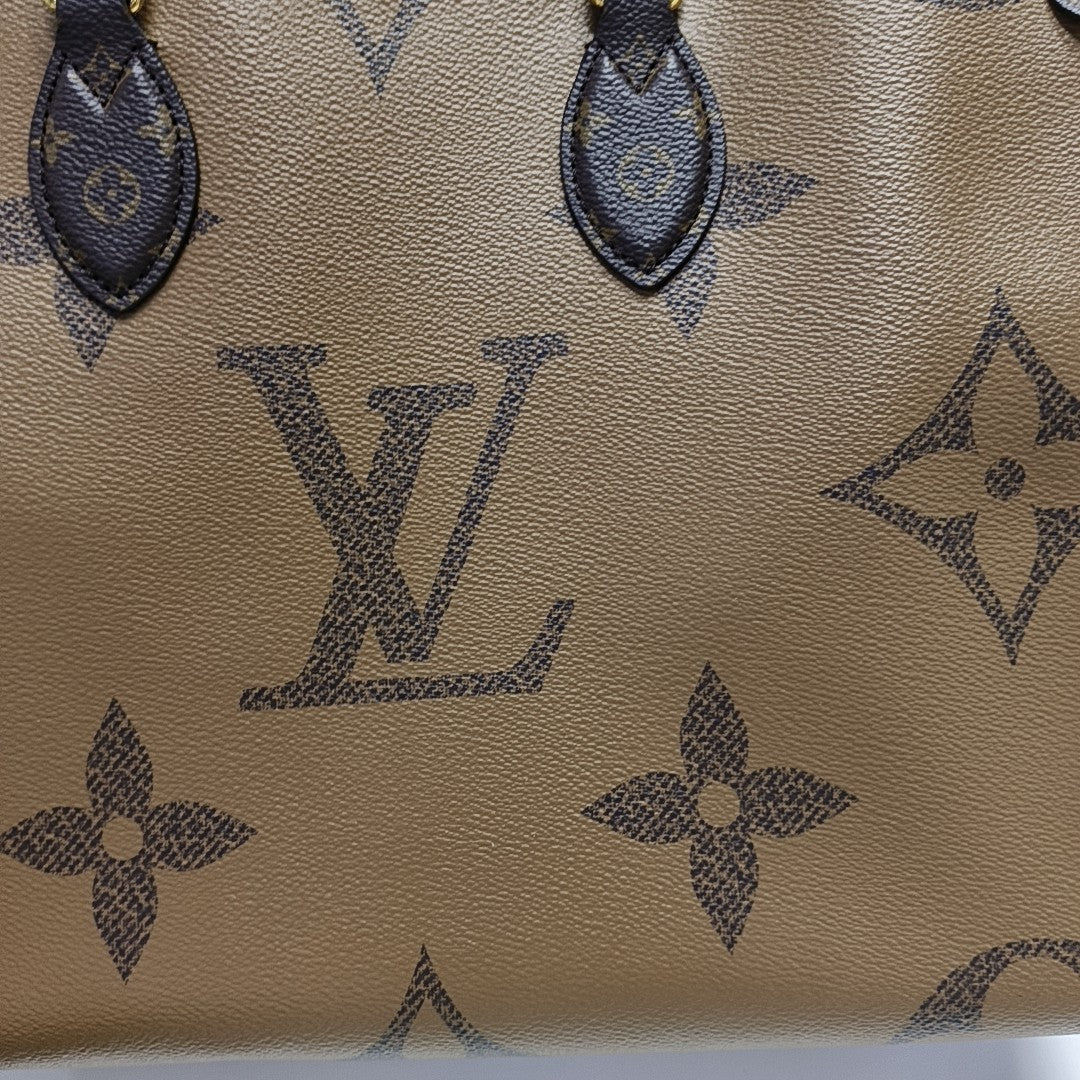 ONTHEGO MM Monogram Coated Canvas Brown